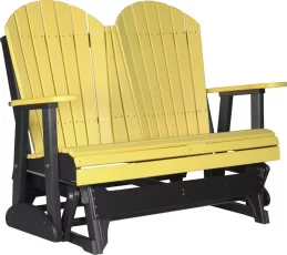 Yellow and Black Tahiti Loveseat Patio Glider