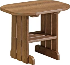 Antique Mahogany Tahiti Outdoor Side Table