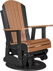 Cedar and Black Tahiti Outdoor Swivel Glider