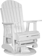White Tahiti Outdoor Swivel Glider