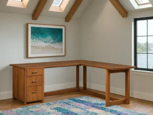 Yellowstone L-Desk With File Cabinet