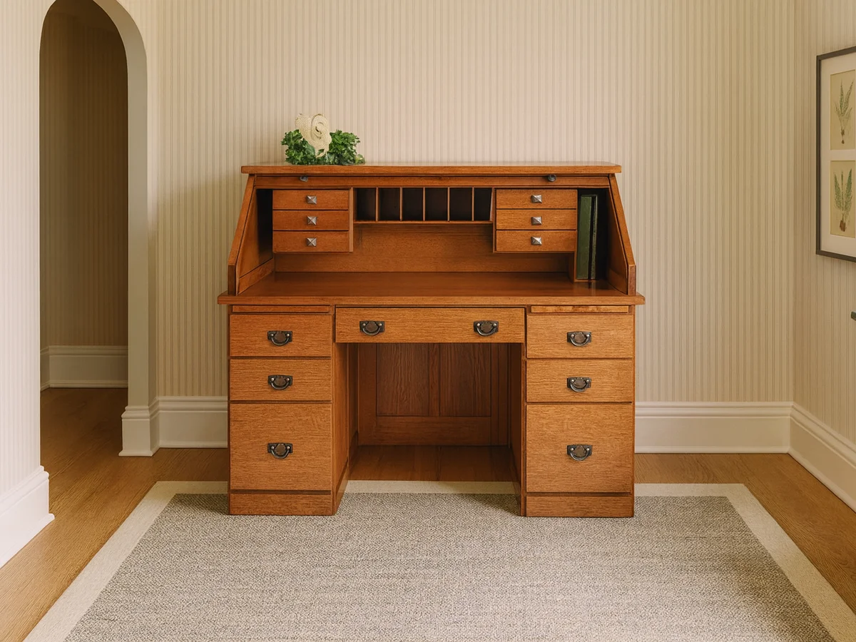 Solid White Oak Wood Desks