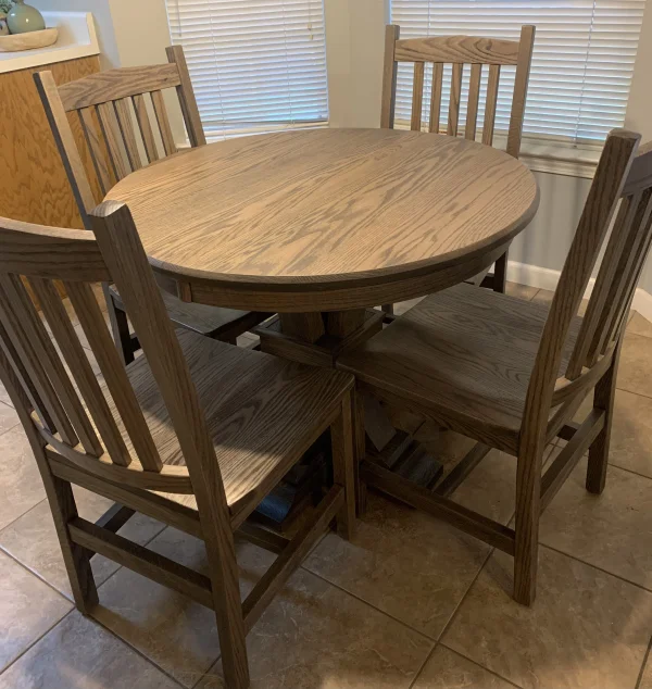 Picture of Brenham Single Pedestal Table and Crawford Chairs, reviewed by Teresa