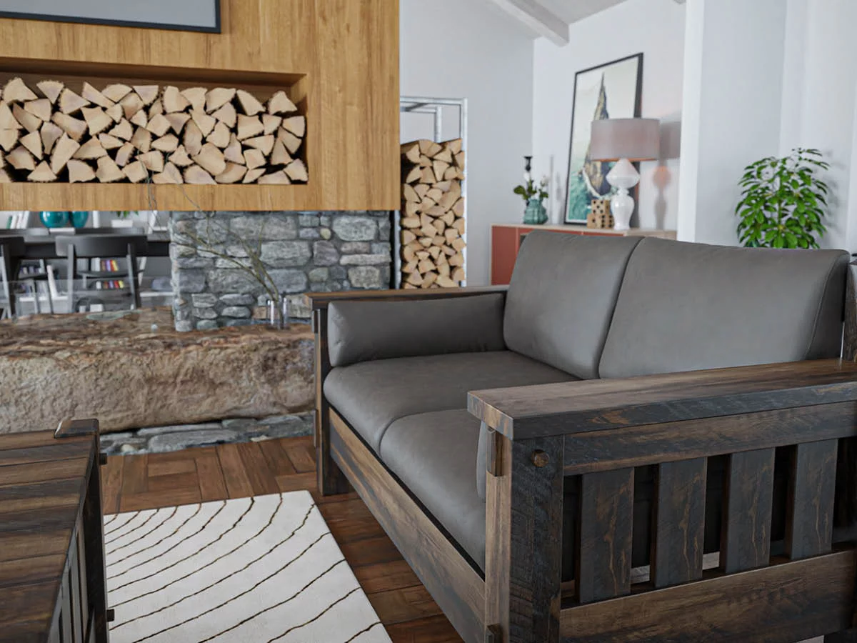 Azle Rustic Living Room Set image 3