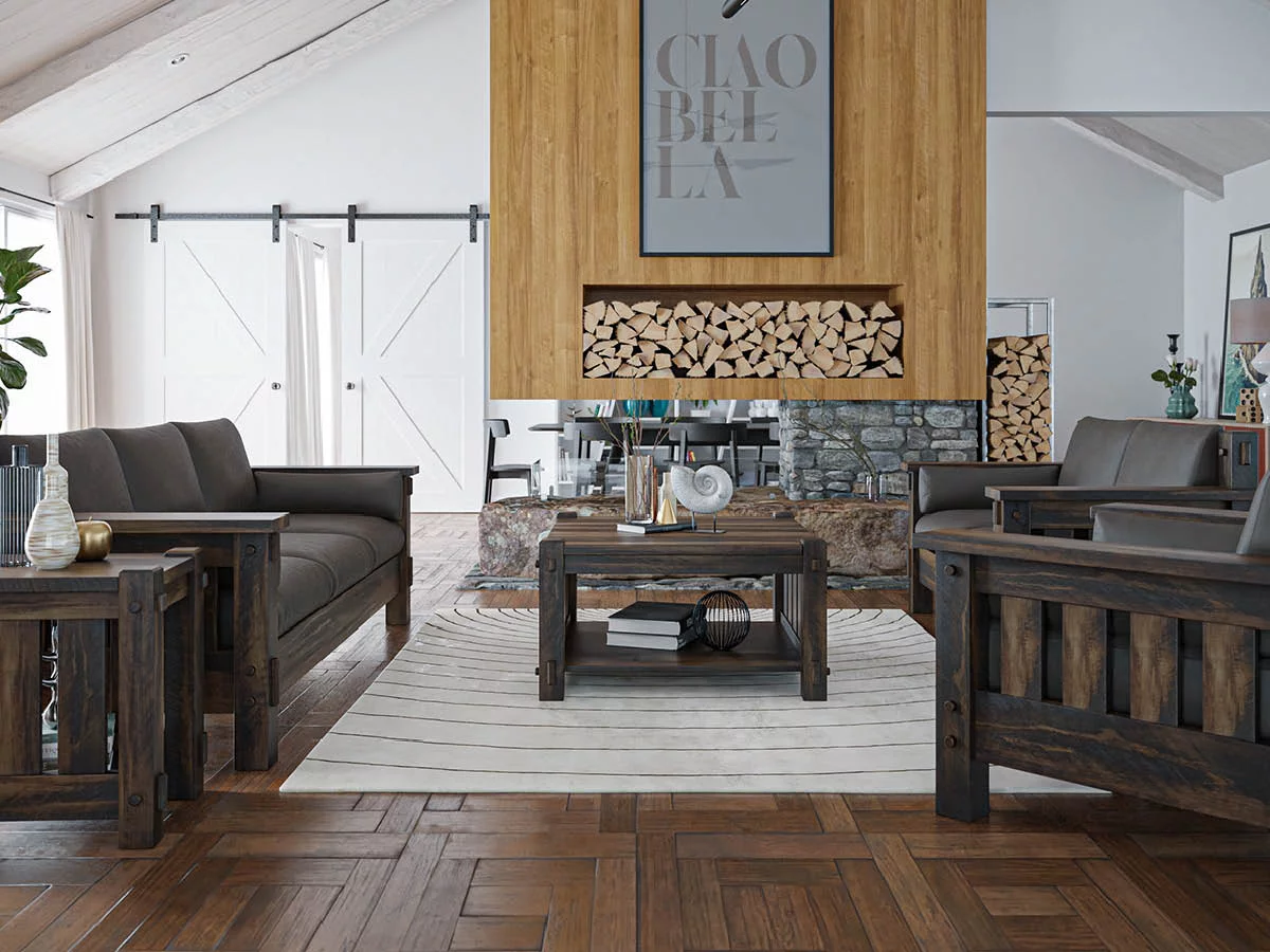 Azle Rustic Living Room Set image 1