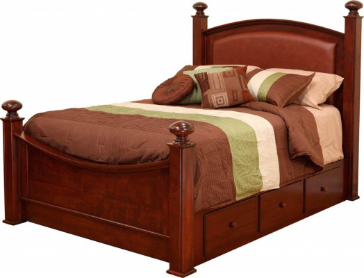 Madeline Leather Upholstered Bed