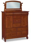 Victoria Sleigh Bedroom Chest with Mirror
