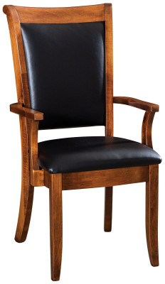 Upholstered Leather Arm Chair