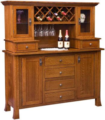 Alicia Wine Cabinet with Hutch