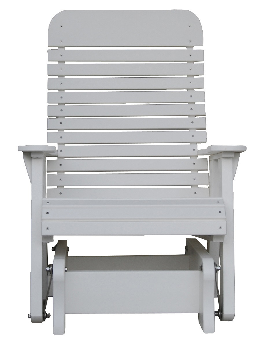 White Poly Gliding Patio Chair