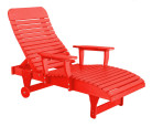 Bright Red Andaman Outdoor Chaise Lounge