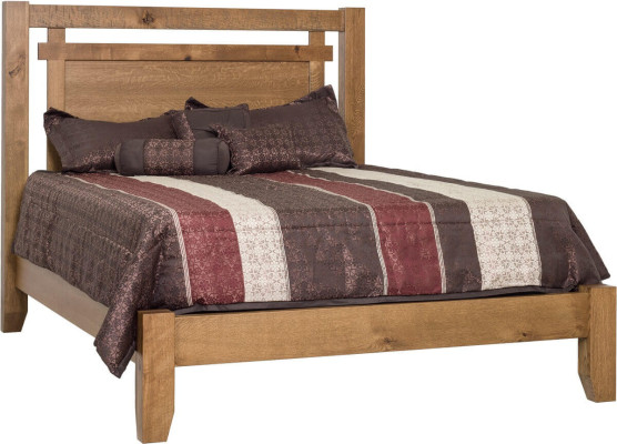 Panel Bed in Rustic Quartersawn White Oak