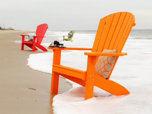 Orange Avalon Poly Adirondack Chair 