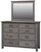 Bald Knob 8-Drawer Mirrored Dresser