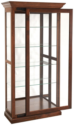Sliding Door Hardwood Curio Cabinet