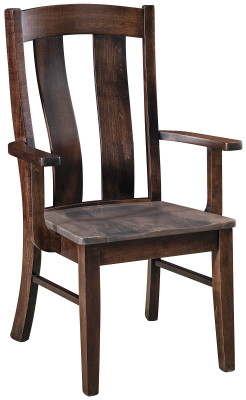 Real Wood Dining Chair with Arms