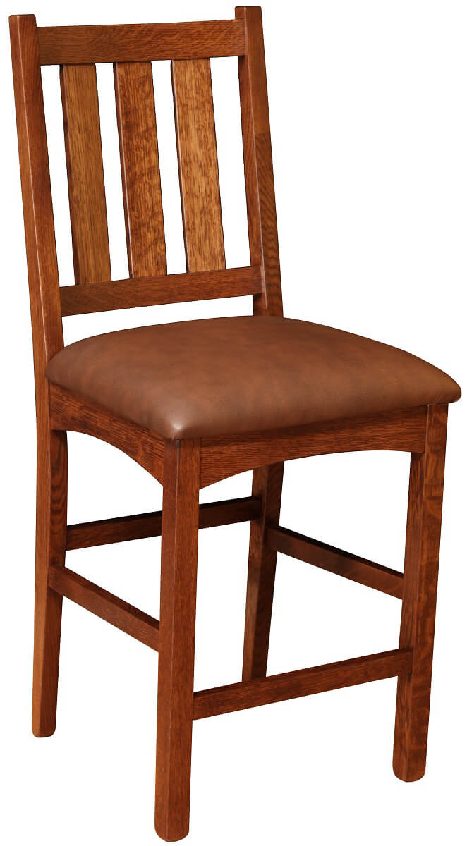Biloxi Bar Chair with Leather Seat