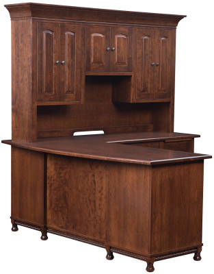 Amish Made L-Shaped Desk and Hutch