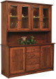 Blue Hills China Hutch in Brown Maple