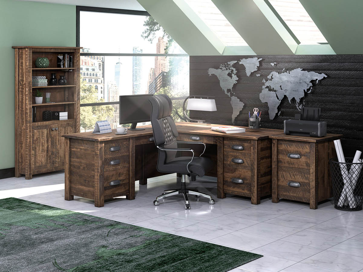 Brodnax Rustic Office Set