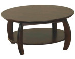 Bromley Round Coffee Table in Brown Maple