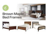 Brown Maple Bed Frames Crafted by Amish Woodworkers