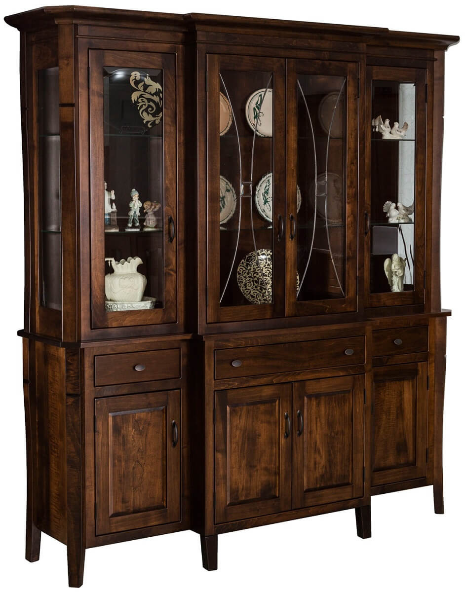 Cannon Court China Cabinet in Brown Maple