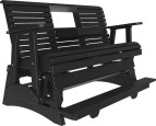 Black Cape Lookout Loveseat Balcony Glider with Console