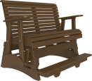Chestnut Brown Cape Lookout Loveseat Balcony Glider