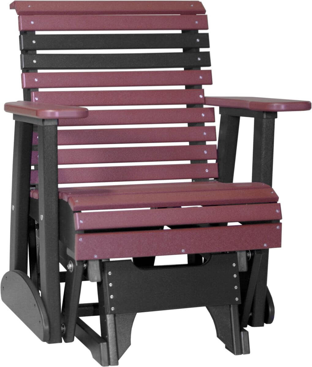 Cherrywood and Black Cape Lookout Patio Glider