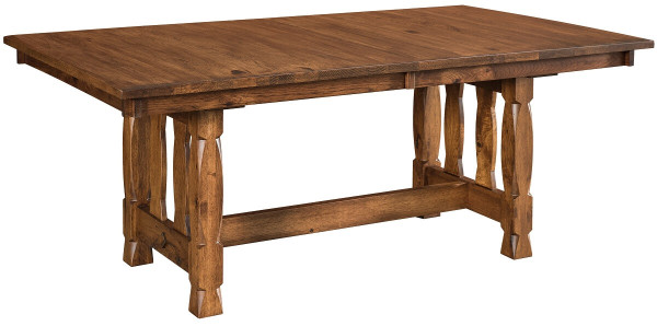 Rustic Hickory Trestle Table
