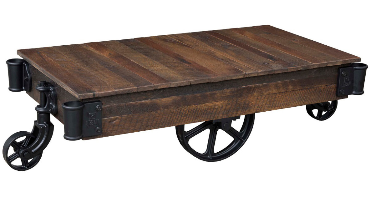 Colebrook Reclaimed Coffee Table Cart