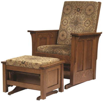 Colonial Cottage Glider and Ottoman
