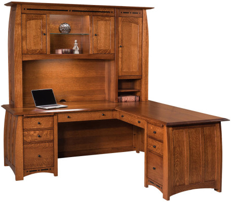 Coronado L-Desk with Hutch