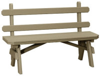 Delray Outdoor Bench with Back