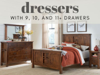 Dressers with 9, 10, and 11+ Drawers From Amish Woodworkers