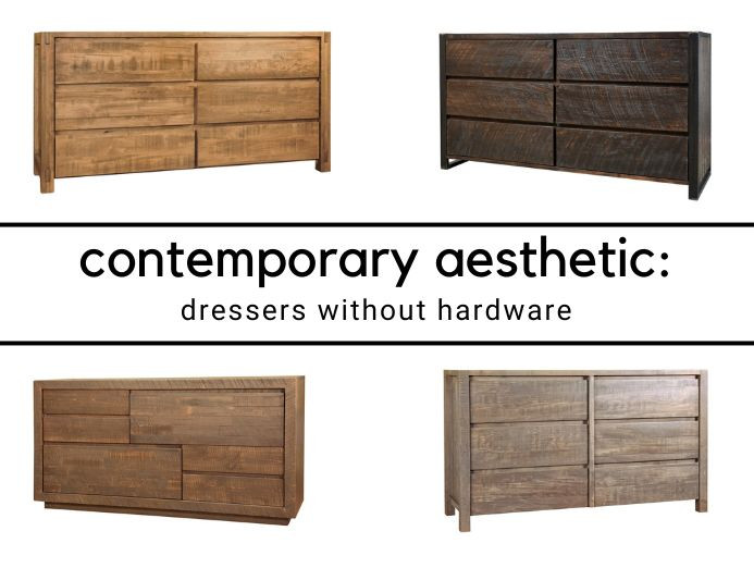 Dressers Without Handles for a Contemporary Aesthetic