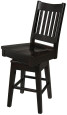 Duomo Swivel Bar Chair in black painted finish