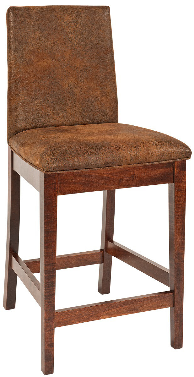 Duvall Upholstered Pub Chair in Leather