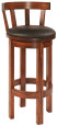 Everglades Leather Upholstered Swivel Counter Stool 