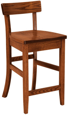 Oak Low Back Bar Chair