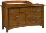 Hardwood Dresser with Diaper Changing Top
