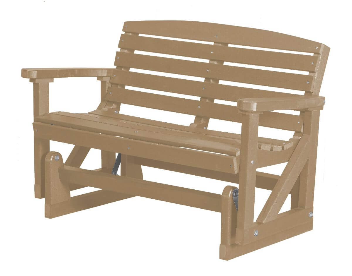Weathered Wood Green Bay Outdoor Double Glider