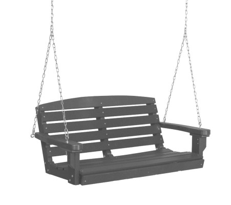Dark Gray Green Bay Porch Swing