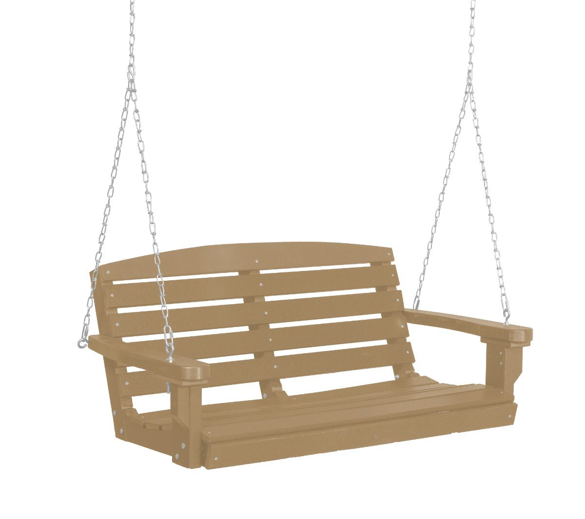 Weathered Wood Green Bay Porch Swing
