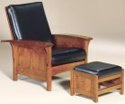 Hallstat Paneled Morris Chair and Ottoman