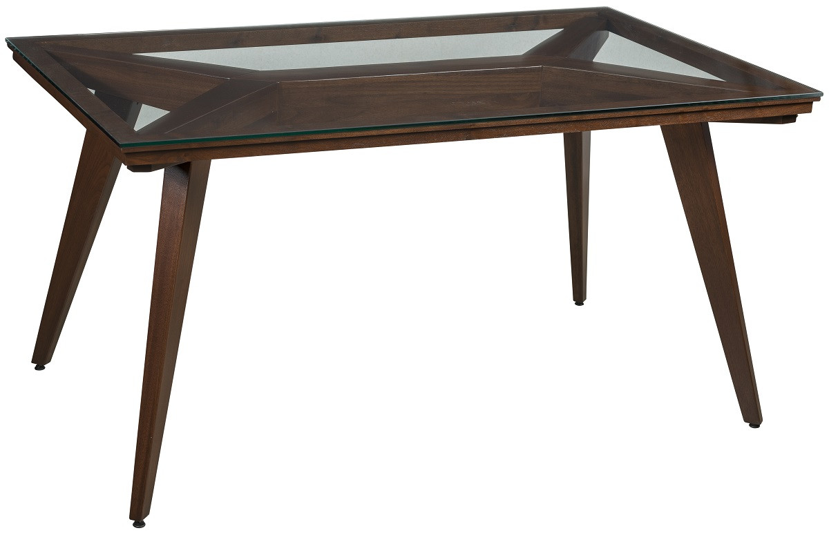 Mid-Century Table with Glass Top