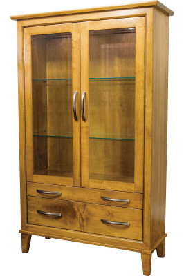 2-Door Hardwood Display Cabinet