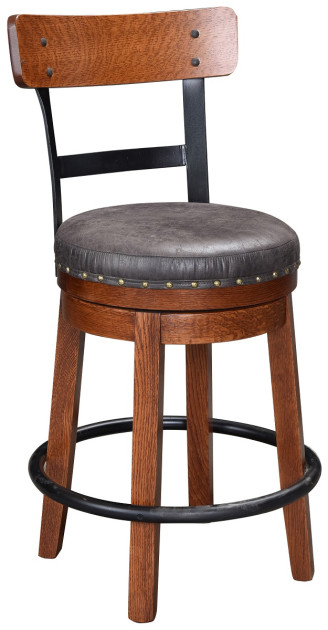 Holt Swivel Bar Stool with Back