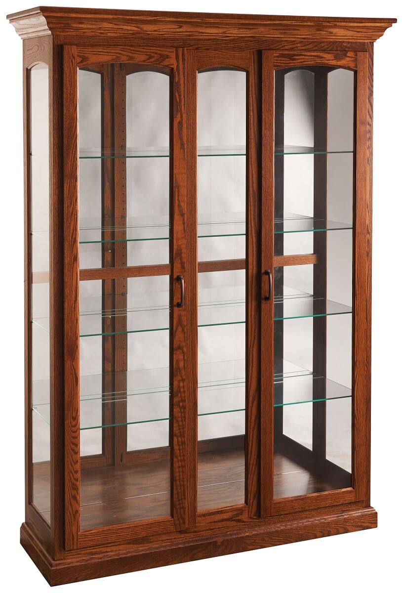 Oak 2-Door Curio Cabinet